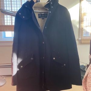 Navy Barbour wool jacket